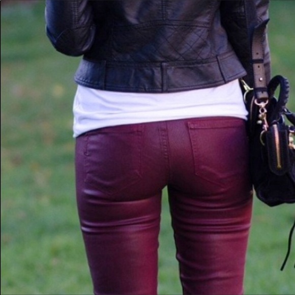 PAIGE JEANS BURGUNDY VERDUGO ULTRA SKINNY  SZ 26 - Picture 3 of 7
